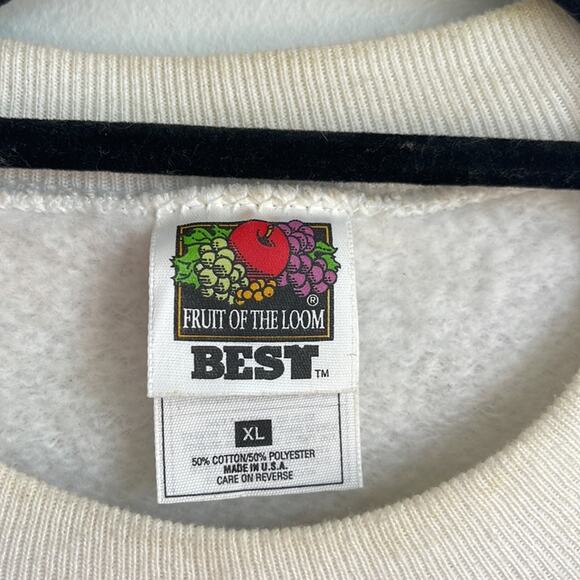 Vintage Embroidered New York City Big Apple skyline crewneck sweatshirt sz XL - Picture 6 of 8